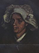Vincent Van Gogh Head of a Peasant Woman with White Cap (nn04) oil painting on canvas